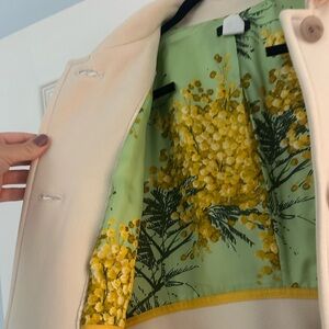 Cream colored lady day coat J. Crew Size 8